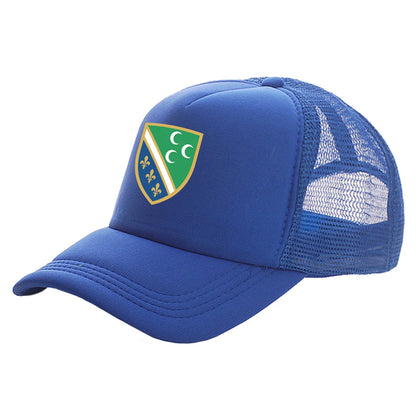 Bosniak National Flag in Sandzak Men Cool Bosnia Baseball Caps