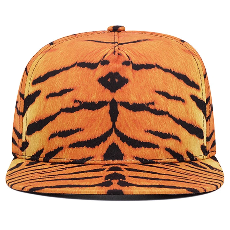 2025 Fashion and Creative New Flat brimmed Hat with Printed Pattern Street Pop Skateboarding