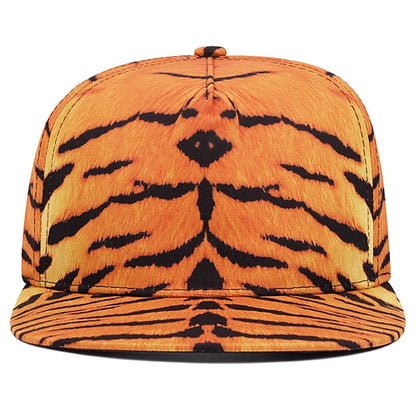 2025 Fashion and Creative New Flat brimmed Hat with Printed Pattern Street Pop Skateboarding