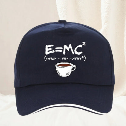 Formula Science Coffee E MC Equation Unisex Visors Hat Energy Milk Coffee Baseball Cap