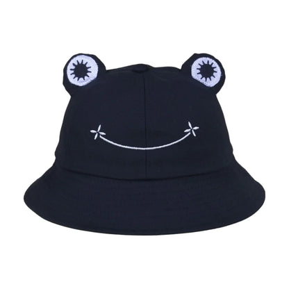 New Breathable Frog Bucket Hats Parent-Child Foldable Sun Shading Caps