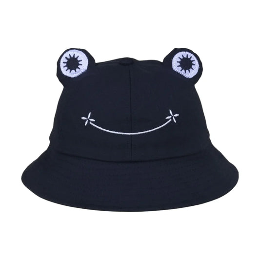 New Breathable Frog Bucket Hats Parent-Child Foldable Sun Shading Caps