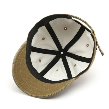Fashion Short Brim Baseball Cap Adjustable Solid Color