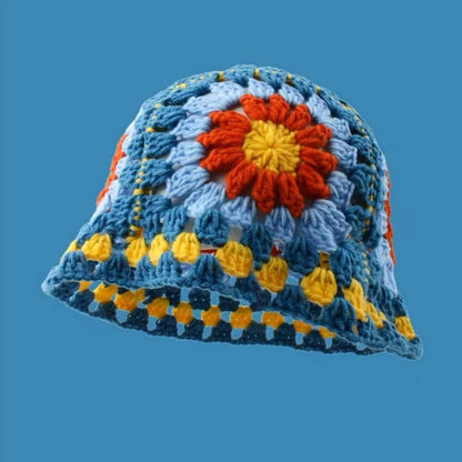 Autumn New Crochet Korean Handmade Bucket Hat Women