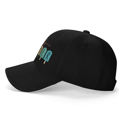 Hello Summer Vacation Ice Cream Sun Baseball Cap