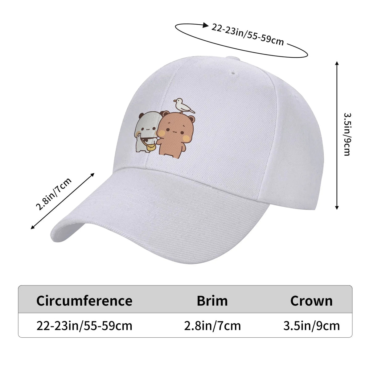 Panda Bear Bubu Dudu Classic Curved Brim Baseball Cap