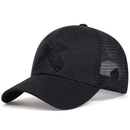 Unisex X Letter Embroidery Baseball Caps