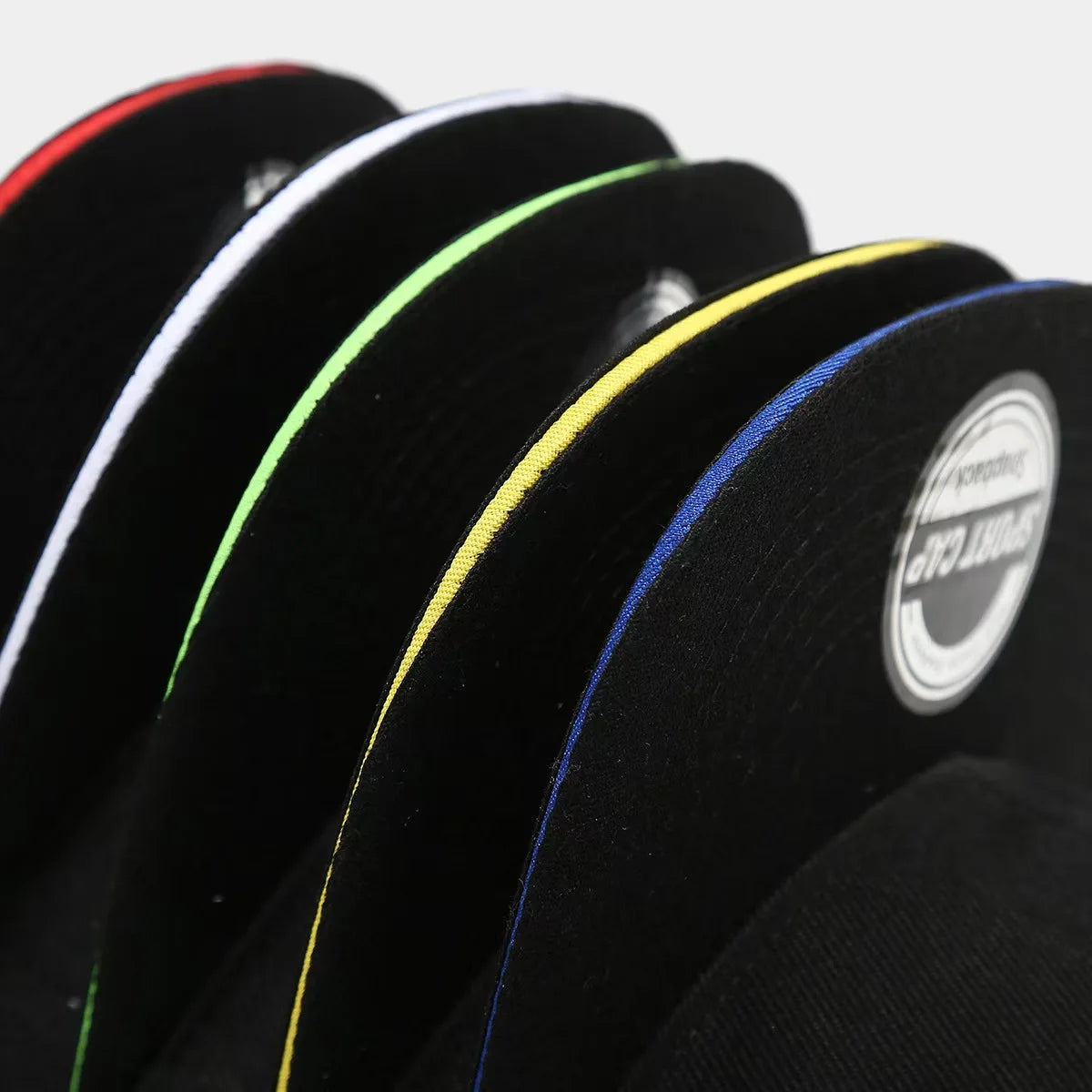 New Flat-Brim Hip-Hop Hat Solid Black Sun Hat Men Women Snapback Cap