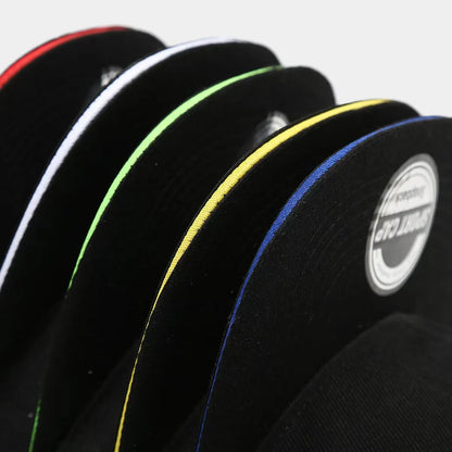 New Flat-Brim Hip-Hop Hat Solid Black Sun Hat Men Women Snapback Cap