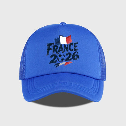 France 2026 Football Print Mesh Baseball Hat