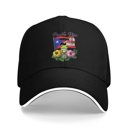 Spring Coqui Frog Puerto Rico Flag Puerto Rican Baseball Cap