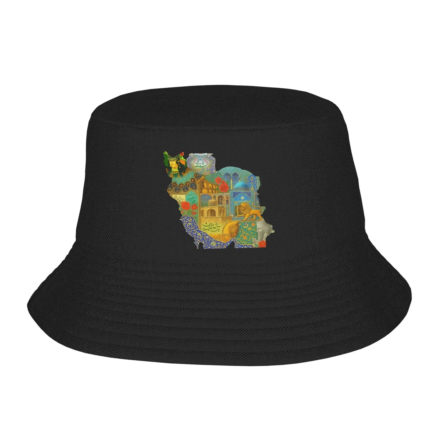 Persian American Flag USA Persia Iran Flag Iranian Roots Bucket Hat