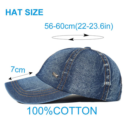 Four Seasons Vintage Washed Cotton Baseball Cap Men Women