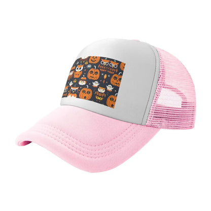 New Halloween Owl Ghost Pumpkin Mesh Baseball Cap
