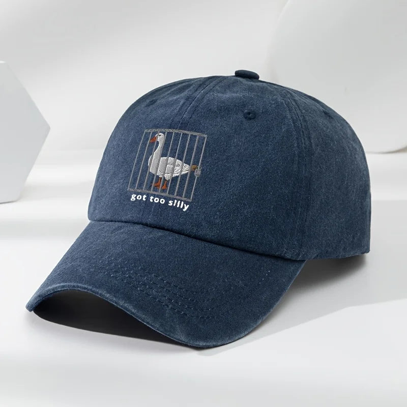 Interesting Goose Iron Cage Print Baseball Cap