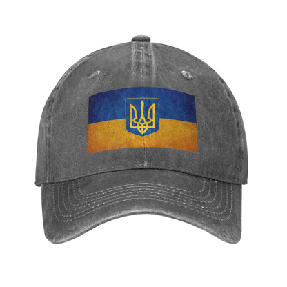 Ukraine Flag Washed Baseball Cap