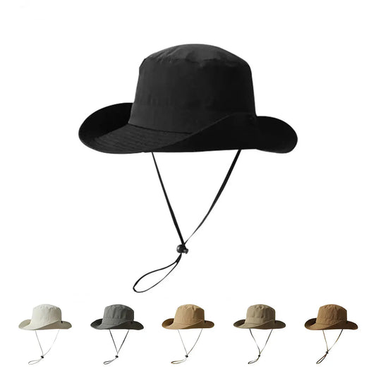 Men Solid Color Quick Drying Bucket Hats