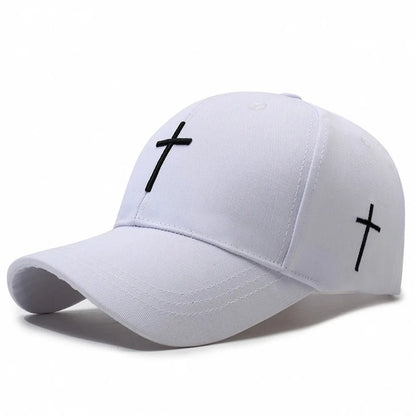 Cross Embroidered Baseball Hat Show Face Small Spring And Autumn