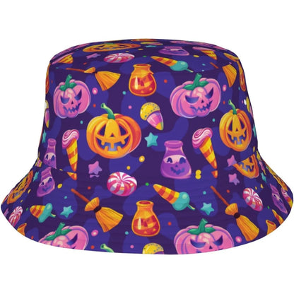 Cartoon Pumpkin Halloween Bucket Hat Pumpkin Hat Cap