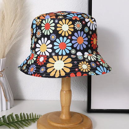 Fashion Trend Full Print Flower Butterfly Hat
