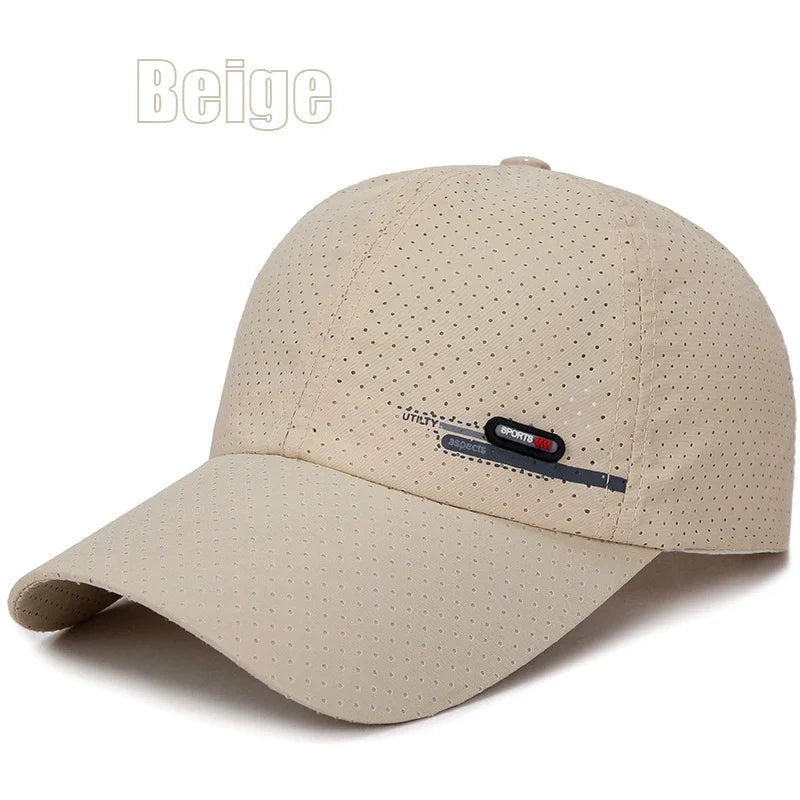 Breathable Perforated Quick-Drying Hat Fishing Sun Protection Baseball Cap