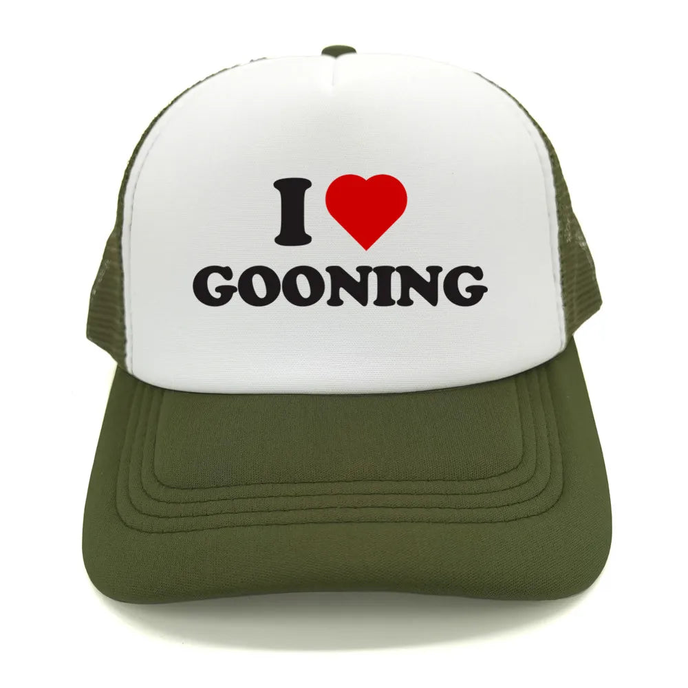 Funny I Love Gooning Baseball Caps Cool Summer Men Mesh Net Hat