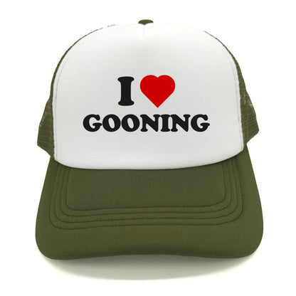 Funny I Love Gooning Baseball Caps Cool Summer Men Mesh Net Hat