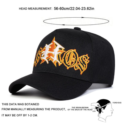Unisex H Letter Pentagram Embroidery Baseball Caps