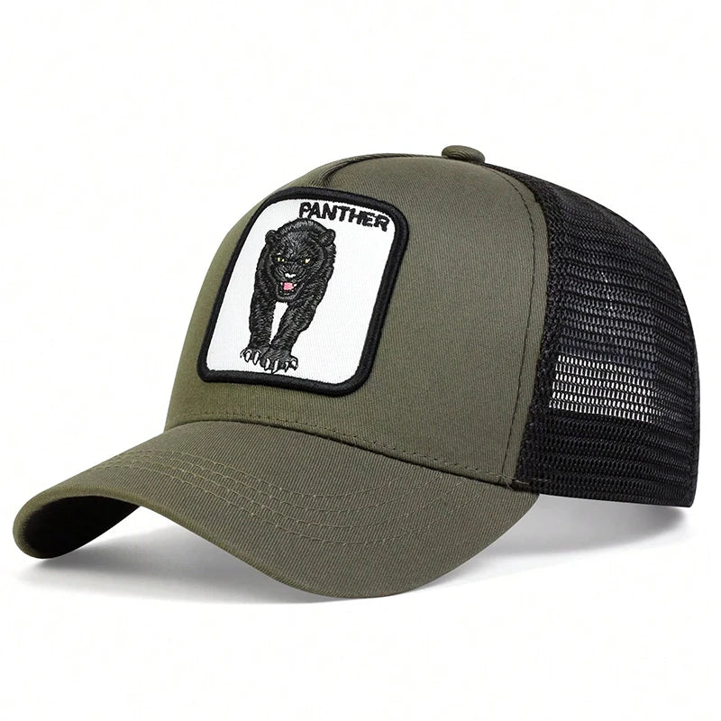 Unisex Leopard Embroidery Baseball Caps