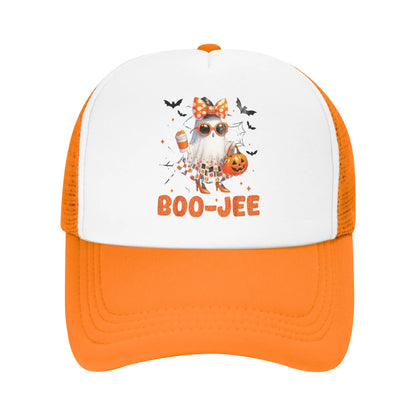 Halloween Boo Cute Ghost Mesh Baseball Caps
