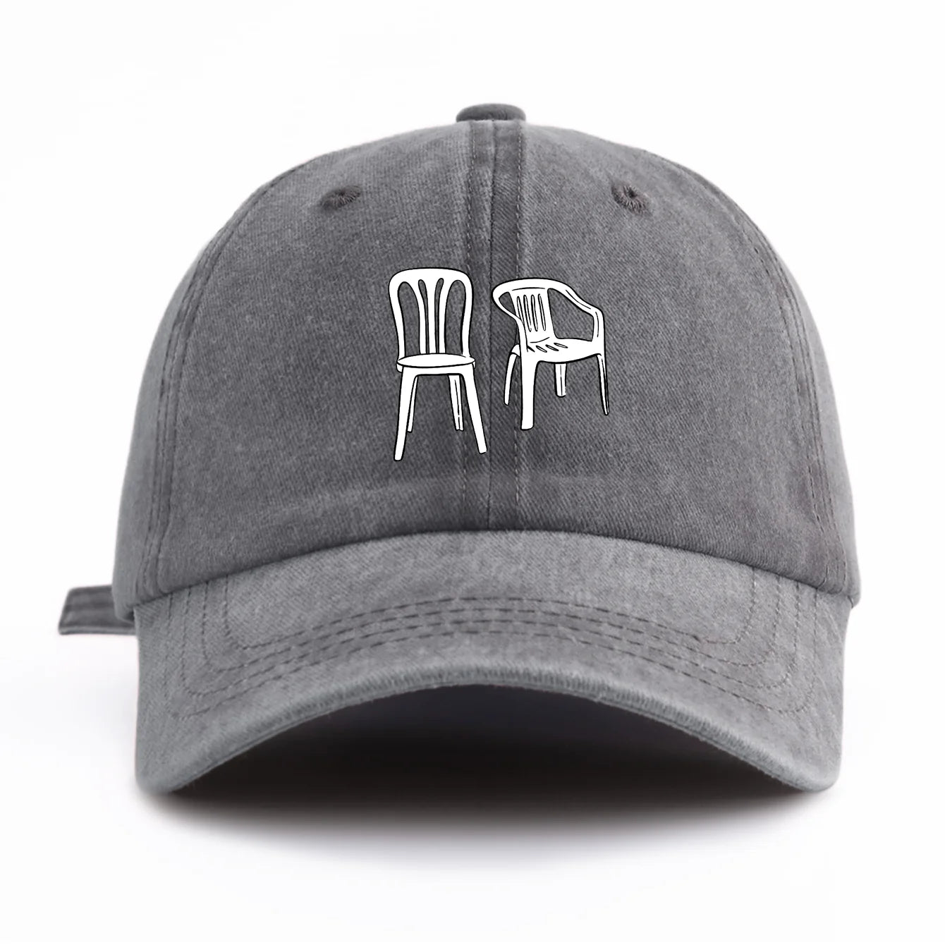 Chair Print Washed Baseball Cap