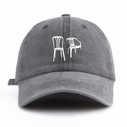 Chair Print Washed Baseball Cap
