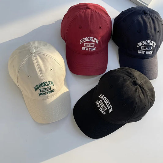 Soft Cotton Letter Embroidered Baseball Cap For Women Men
