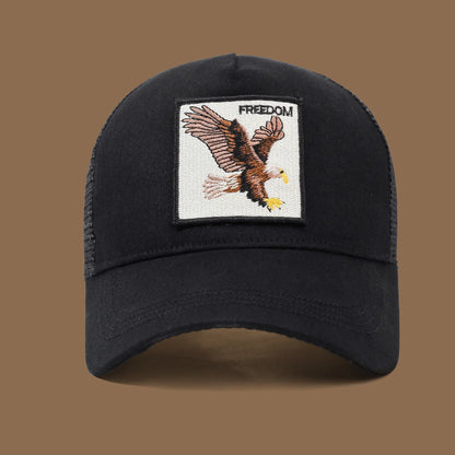 Unisex Baseball Cap With Eagle Embroidery & Applique