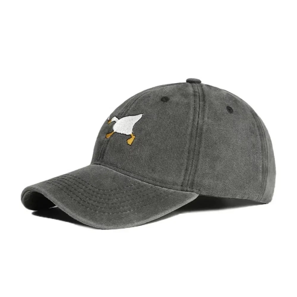 Baseball Cap With Goose Pattern