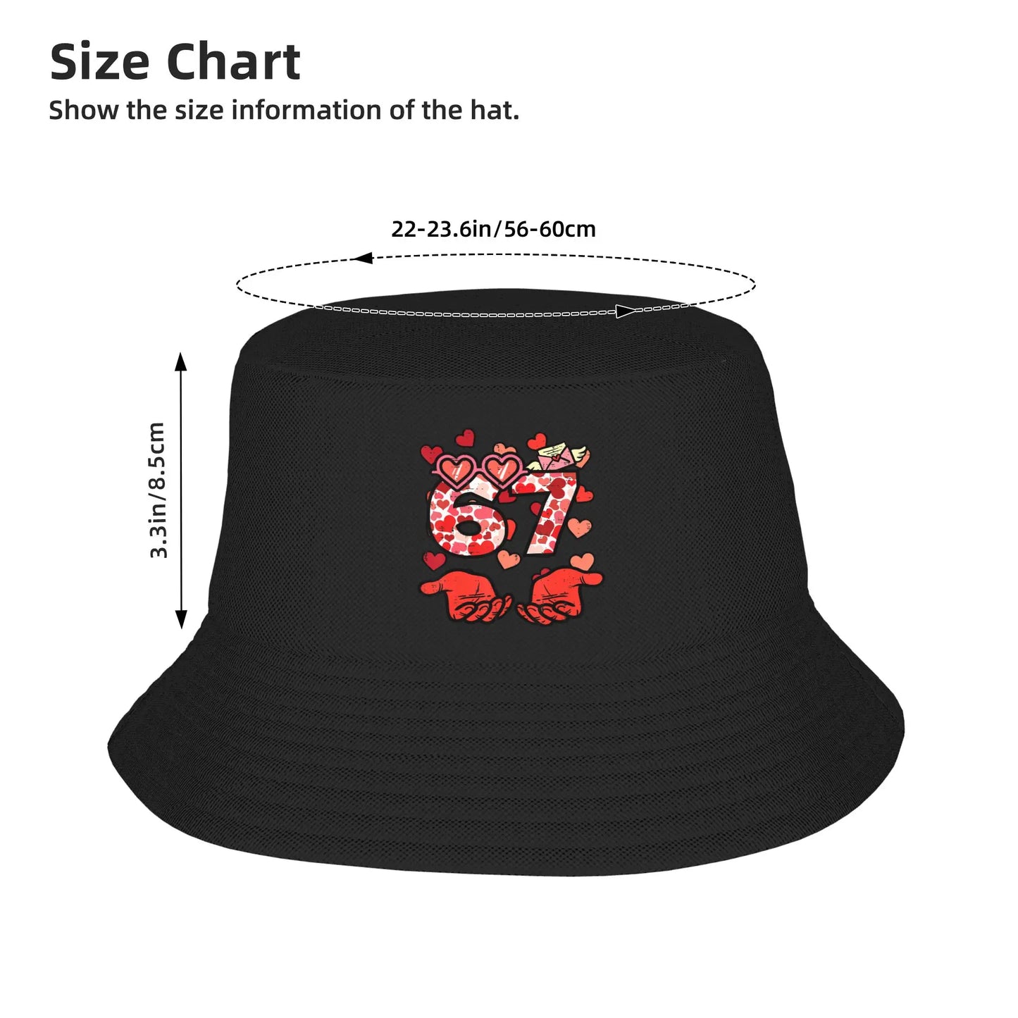 Unisex 6 7 Valentines Day 67 Valentine Meme Bucket Hat