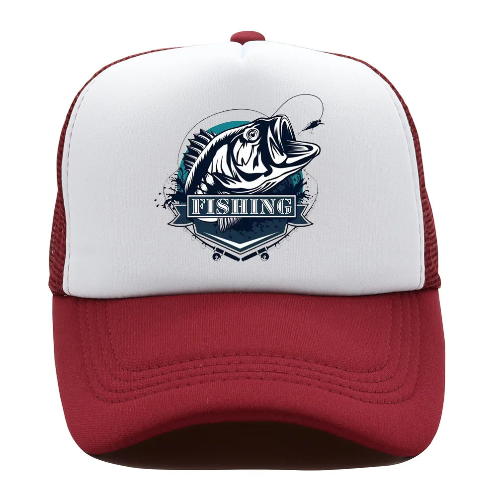 Fishing Print Baseball Cap