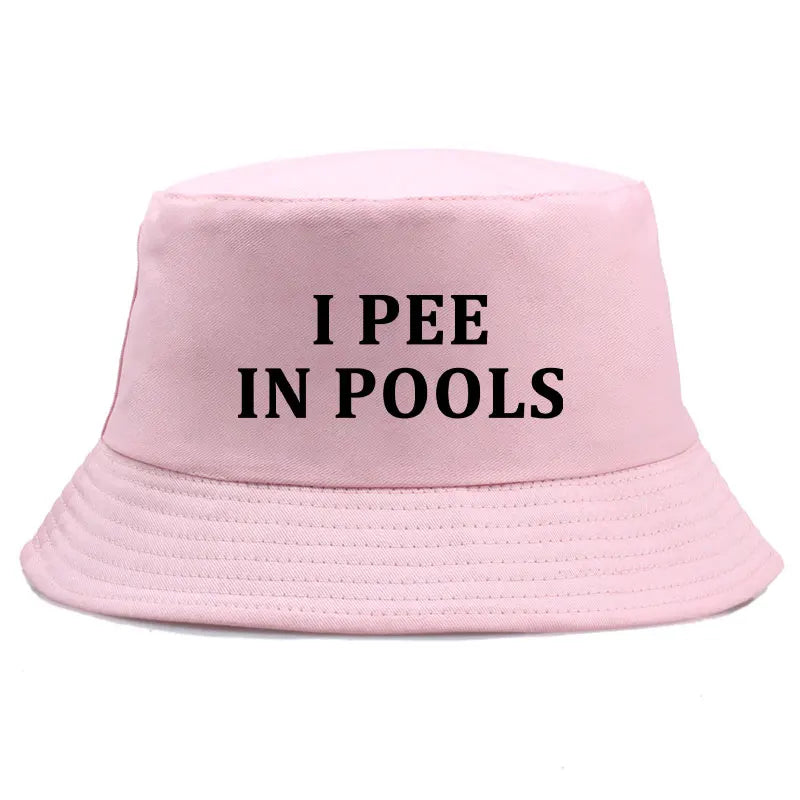 I Pee in Pools Bucket Hat Funny Cotton Summer Fisherman Cap For Men Women