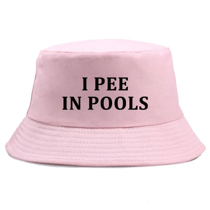 I Pee in Pools Bucket Hat Funny Cotton Summer Fisherman Cap For Men Women