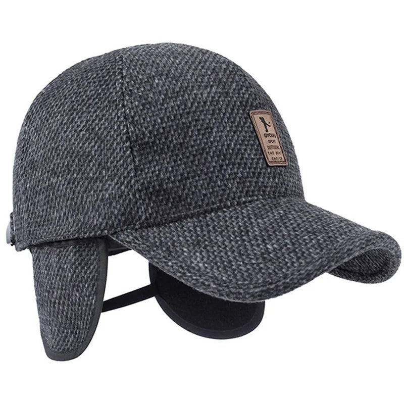 Autumn Winter Men Baseball Cap Winter Warm Hat