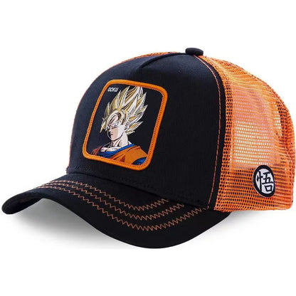 Dragon Ball Anime Embroidered Duck Tongue Mesh Hat Baseball Hat