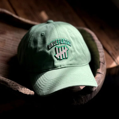 Personalized Five Stripes Rubber Letter Soft Top Deep Crown Baseball Cap