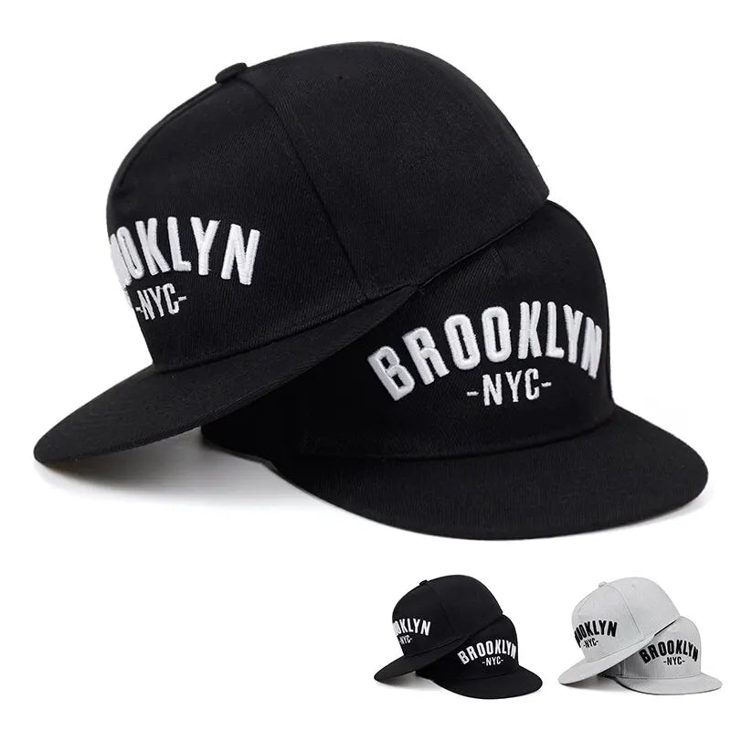 Unisex Brooklyn Letter Embroidery Hip-hop Hats Snapback Caps Baseball Caps Sunscreen Hat