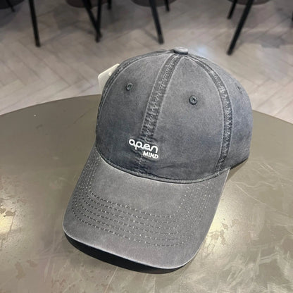 Women Embroidery Letter Baseball Cap Solid Color Cotton Peaked Hat
