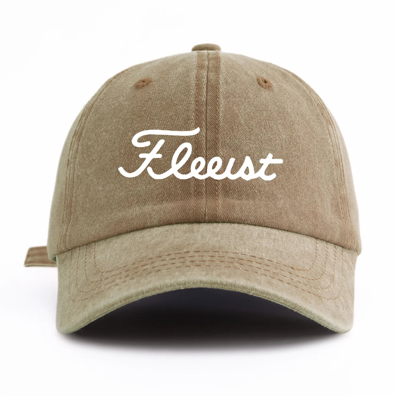 F Print Washed Baseball Cap For Adults