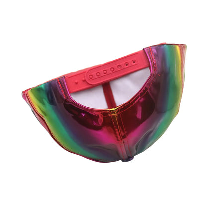 Fashion PU Rainbow Color Changing Hiphop Baseball Cap Snapback Hat