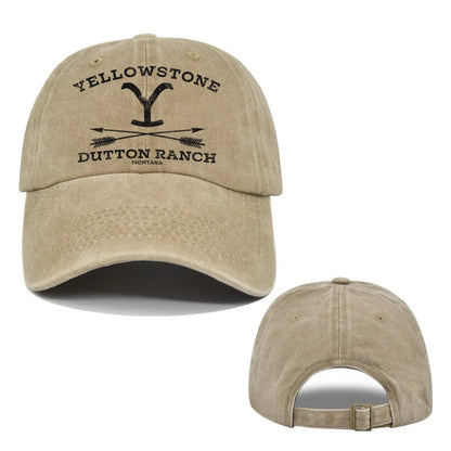1pc Outdoor Yellowstone Dutton Ranch Hat Cross Ponytail Baseball Cap