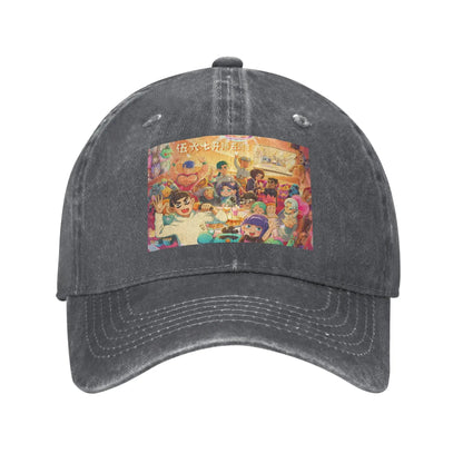 Scissor Seven Action Manga Cartoon Washed Denim Cap Casual Baseball Caps