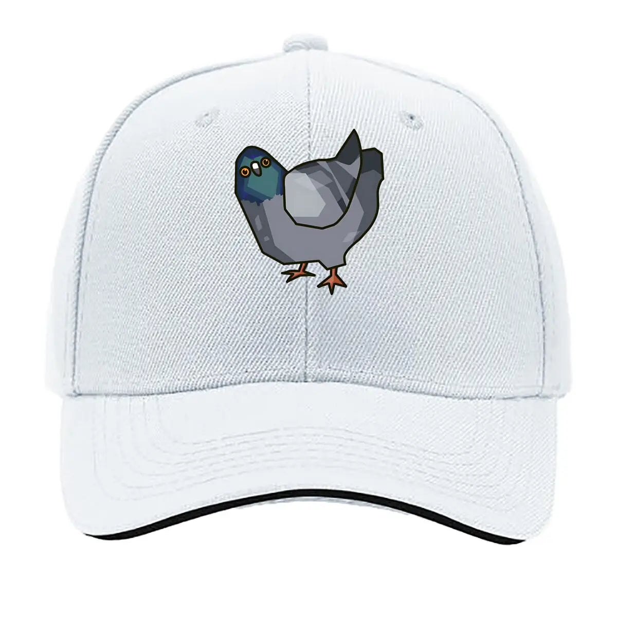 Low Poly Pigeon Quirky Character Baseball Cap