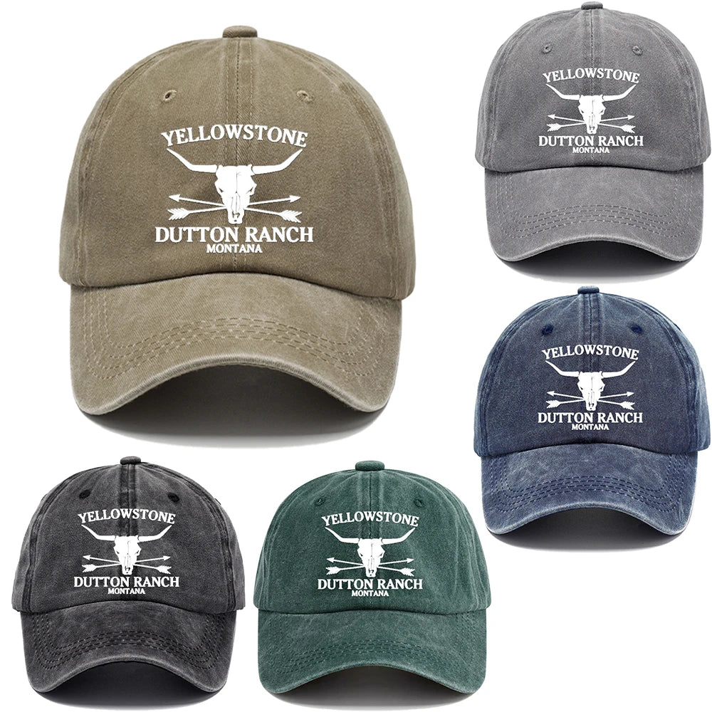 Retro Western Cowboy Hat - YELLOWSTONE DUTTON Ranch Baseball Cap For Both Men Women